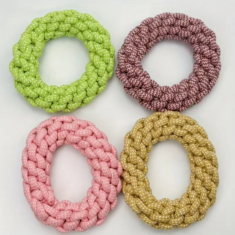 Durable Cotton Blend Dog Chew Toy - Braided Knot Rope for Teeth Grinding, Assorted Colors Marsel & Co.