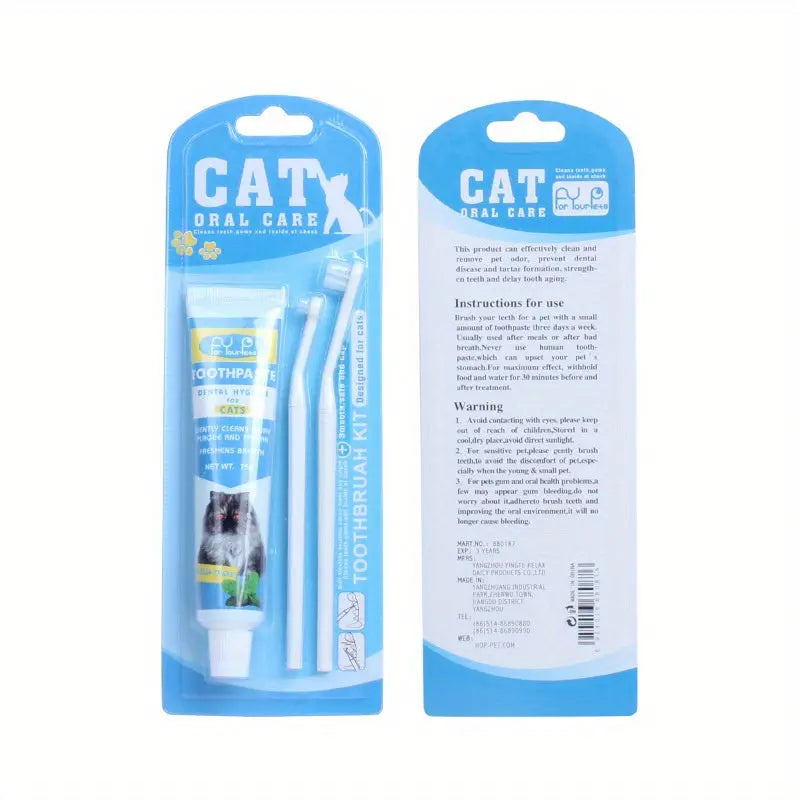 Pet Toothbrush Toothpaste Set, 360 Degree Cat Toothbrush For Pet Oral Cleaning Marsel & Co.