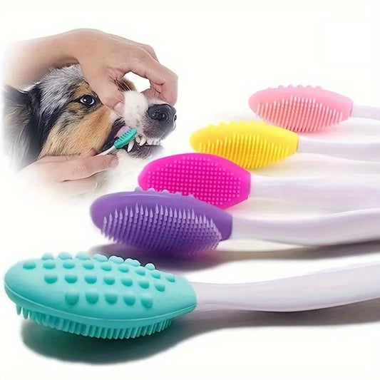 3pcs Dual-Sided Silicone Pet Grooming Brushes - Gentle Blackhead & Nose Cleaning For Dogs And Cats Marsel & Co.