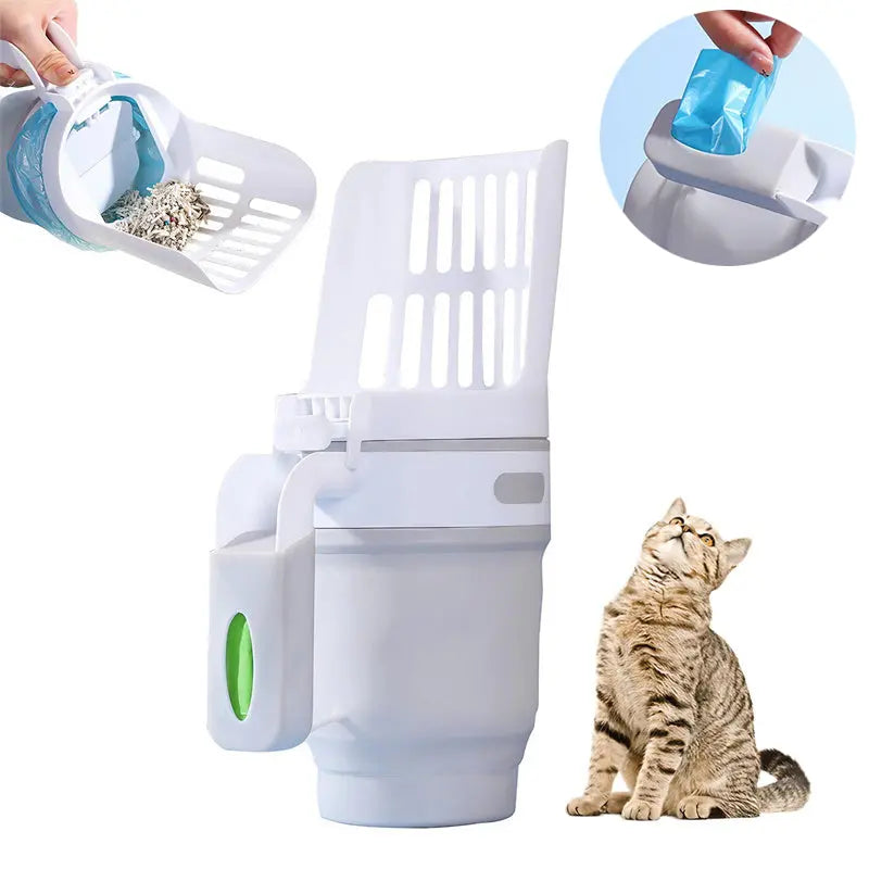 Upgrade Widen Cat Litter Shovel Scoop With Refill Bags Large Cat Litter Box Self Cleaning Cat Waste Bin System Pet Supplies Pet Products Marsel & Co.