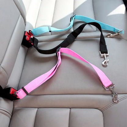 Adjustable Pet Cat Dog Car Seat  Belt Pet Seat Vehicle Dog Harness Lead Clip Safety Lever Traction Dog Collars Dog Accessoires Marsel & Co.